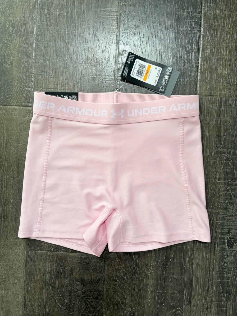 Under Armour Light Pink Women's Athletic Compression Shorts Size S NWT